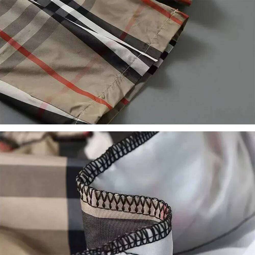 Designer Clothes Cropped Men S Classic Striped Plaid Color Block Summer Thin Casual Quick Dry Beach Simple Stylish Relaxed Fit Moto Shorts Hot Selling
