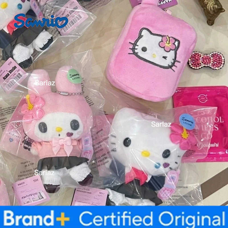Sanrio Kawaii my melody Plush Doll Keychain hello kitty Bag Accessories Heisei uniform HotGirls Y2K Kitty Cat Schoolbag Pendant H251225