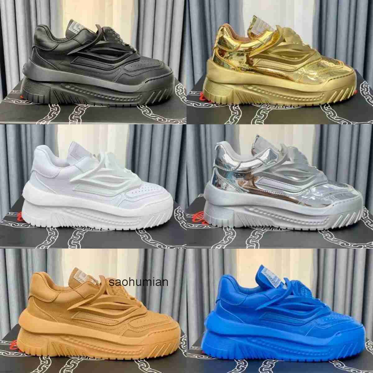 Odissea Designer Sneakers Men Shoes Women Trainers Leather Sneakers Platform Shoe Statue Vintage Trainer Flat Rubber Sneaker Chunky Outdoo Versace versace2 VM11