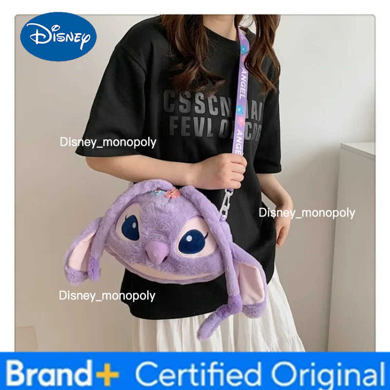 Disney New Cartoon Stitch Plush Cartoon Backpack Girls Cute Ins Shoulder Messenger Bag Parent-Child Gift H251225