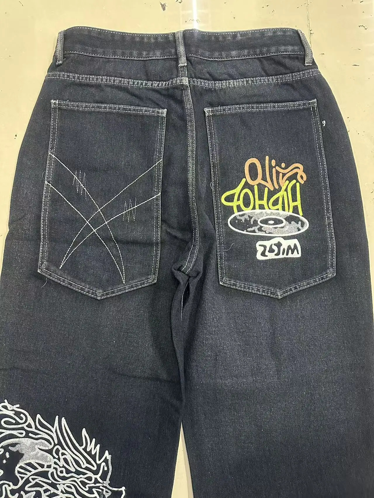 American Fashion Joker Oversized Loose Jeans Women Street Y2K Hip Hop Casual Punk Rock Wideleg Pants Unisex Mopping 251225