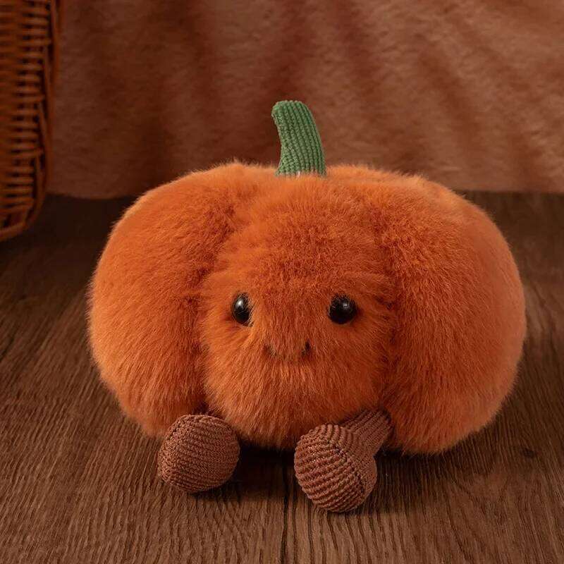 Cartoon Plushies Soft Pumpkin with Smile Face Halloween Decorations Plant Stuffed Doll Holiday Throw Pillow X251225
