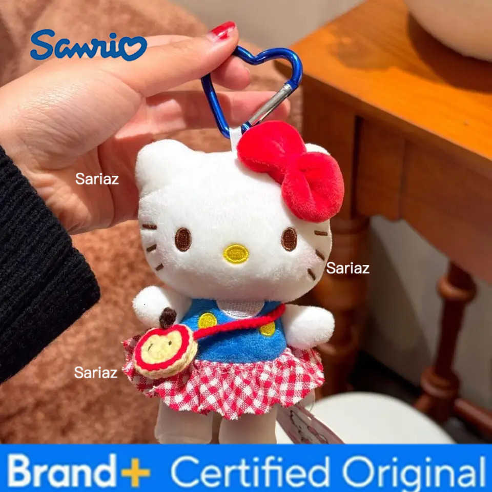 Sanrio Plaid Skirt Shoulder Bag Hello Kitty Pendant Keychain Bag Hanging Accessories KT Cat Accessories H251225