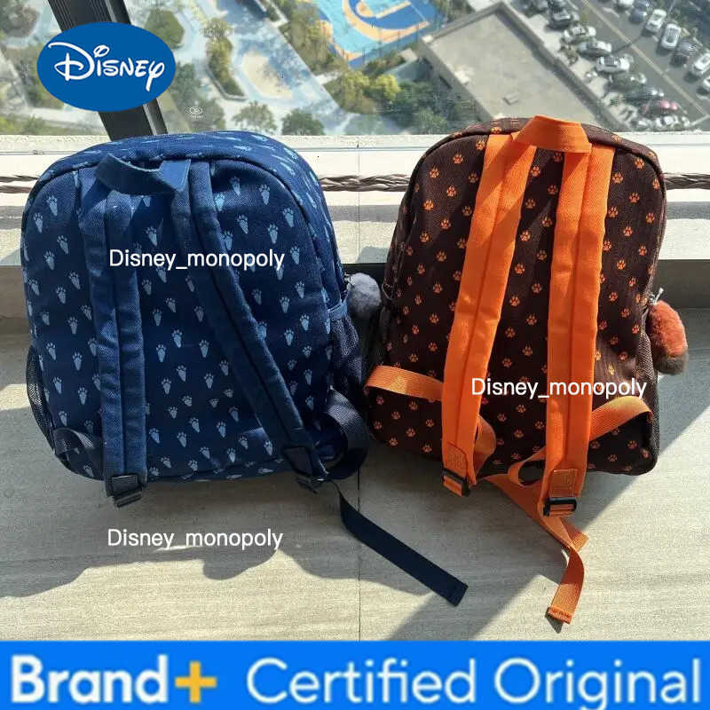 Disney New Nick Judy Backpack Kawaii Cartoon Crazy Animal City Judy Nick Plush Toy Student Print Backpack Girl Gift H251225