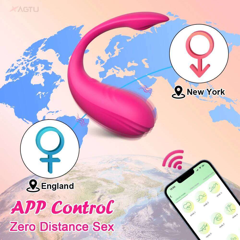 APP Control Vibrating Love Egg Wearable Women Panties Vibrator Vagina G-Spot Stimulator Interaction Adult Sex Toy for Couples 25L122 25L1225