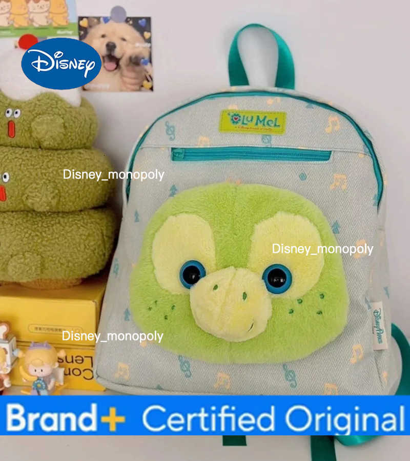 Disney Disneynew Cartoon Ol Mira Turtle Plush Cartoon Splicing Sweet Large Capacity Backpack Student School Bag Ins Japanese Backpack H251225