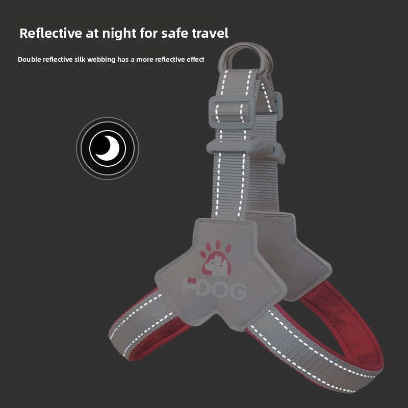 Breathable No Pull Dog Harness with Leash Reflective Adjustable Vest for Large Dogs Comfortable Outdoor Walking