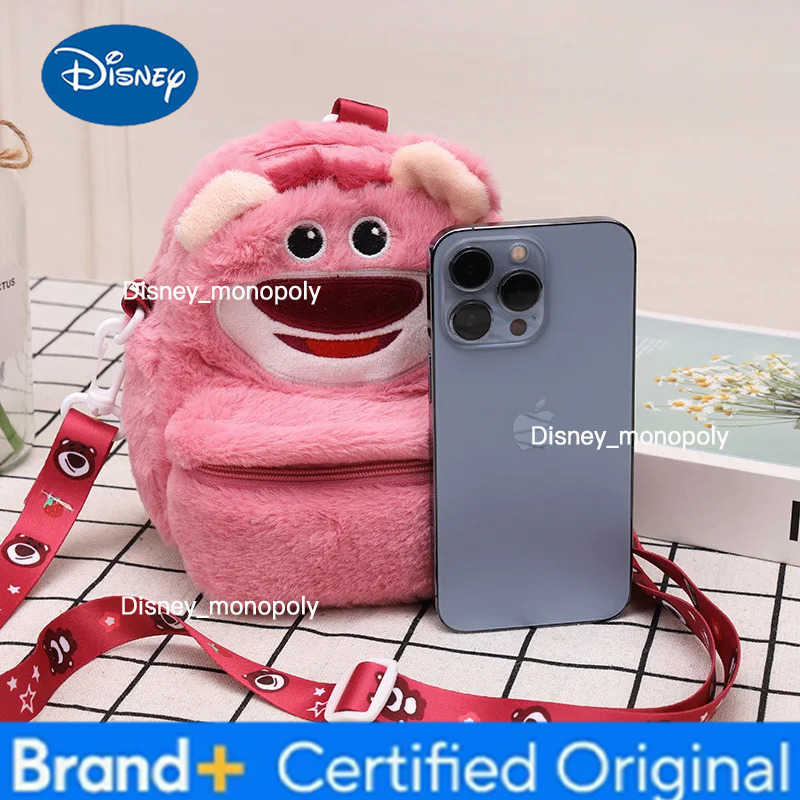 Disney Kawaii Plush Backpack Small Bag Cute Strawberry Bear Shoulder Bag Cartoon Monster University Sullivan Doll Bag H2512251