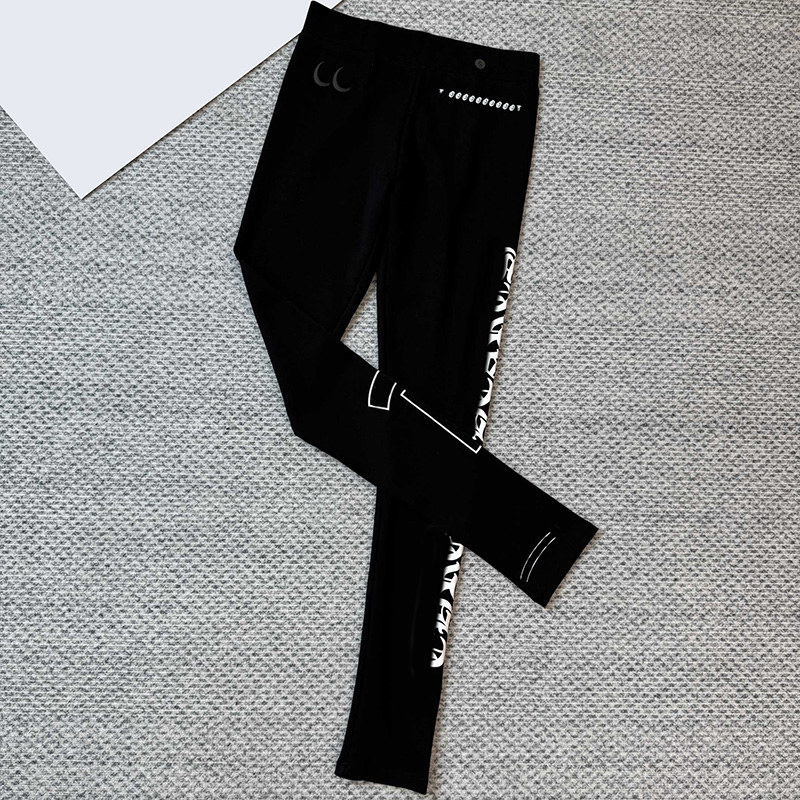 Designer Printed Leggings Pants For Women Classic Black High Waist Tights Spring Summer Sporty Yoga Legging Pants