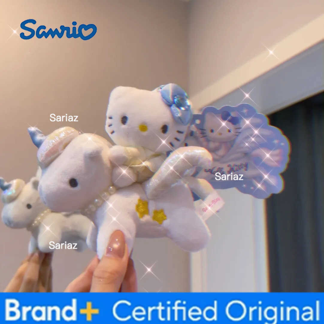 Sanrio New 12cm Plush Doll Keychain Hello Kitty Keyring Kawaii Unicorn Stuffed Bag Charm Surprise Birthday Gifts Sweet Pendant H251225