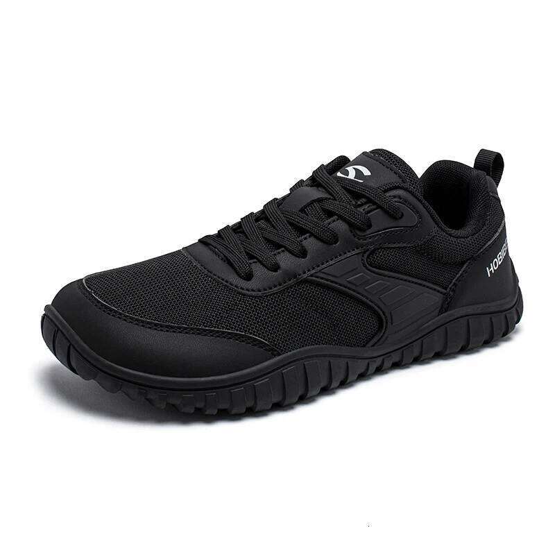 HOBIBEAR Minimalist Wide Toe Mens Womens Artificial Leather Running Sneakers Lace Up Lightweight Breathable Walking Shoes X251225