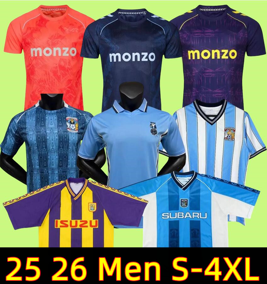 3XL 4XL 2025 2026 CoventryS City Soccer Jerseys 25 26 Rudoni Simms MASON-CLARK Wright Sheaf VAN EWIJK Eccles McALLISTER NILSSON BOATENG 1998 1999