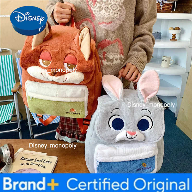 Disney Zootopia New Plush Backpack Cute Cartoon Plush Fashion Casual Womens Backpack Large Capacity Backpack High Quality H251225