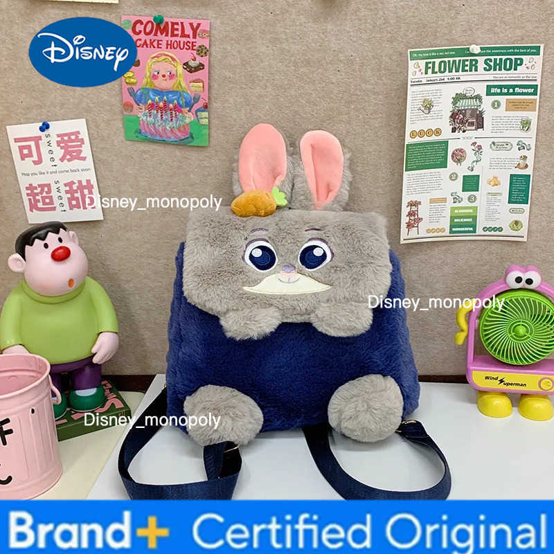 Disney 2026 New Zootopia JudyNick Plush Movie Merchandise Backpack Cartoon Large-Capacity Backpack Kindergarten Bag Child Gift H251225
