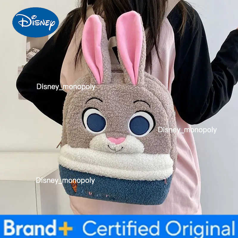 Disney Nick Judy Backpack Cute Cartoon Plush Backpack Ultra Lightweight Large Capacity Doll Bag for Students Kids Gift H251225
