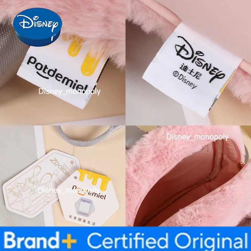 Disney Original New Plush Doll Fashion Backpack Cartoon Cute Womens Mini Backpack Fashion Plush Doll Mini Backpack High Quality H251225