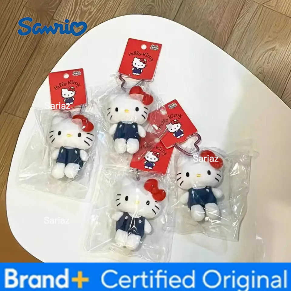 Sanrio Hello Kitty Stuffed Doll Keychain Love Knot Kitty Cat Cute Cartoon Stuffed Keychains Bag Accessories Ornament Gifts H251225