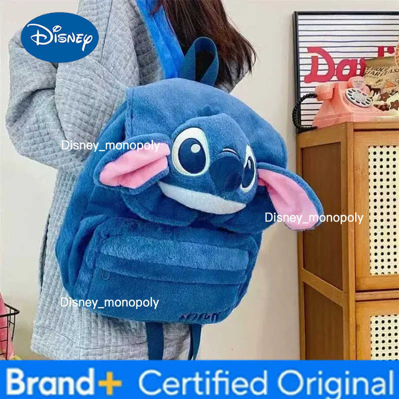 Disney Genuine Stitch Plush Toy Anime Lilo Stitch Stuffed Toys Kawaii Cartoon Cute backpack Doll Bag Toys Kids Birthday Gift H251225