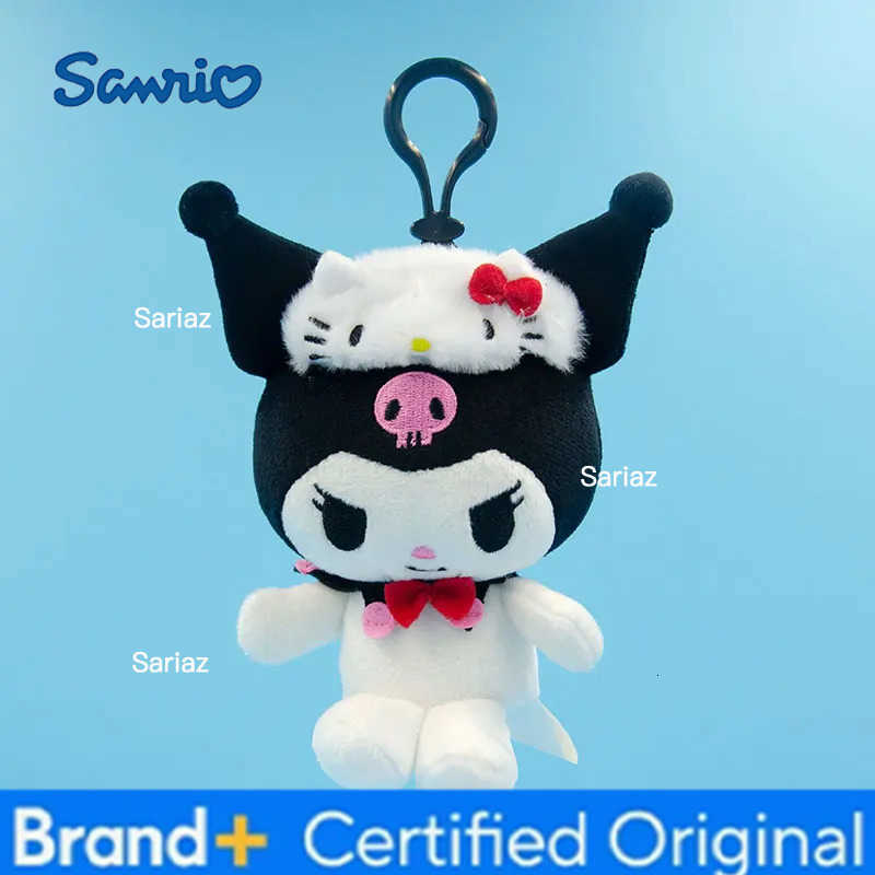 Sanrio Hello Kitty Melody Kuromi Cinnamoroll Plush Toy Backpack Pendant Cartoon Cute Doll keyring Childrens Toy Birthday Gift H251225