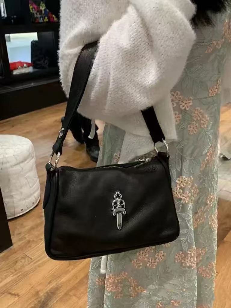 Small Sword 2025 New Genuine Leather Women's Chain Chicken Nugget First Layer Cowhide High-end Underarm Bag