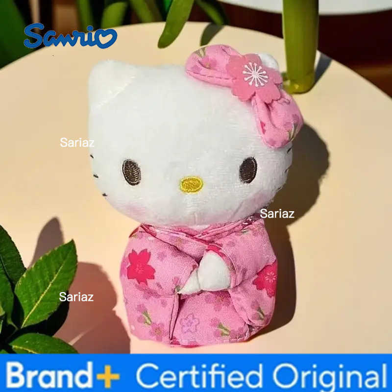 Sanrio New Japan Matcha Kimono Hello Kitty Limited Plush Doll Girl Bag Sanrios Pendant Anime Kawaii KT Car Keychain Decoration Gift H251225