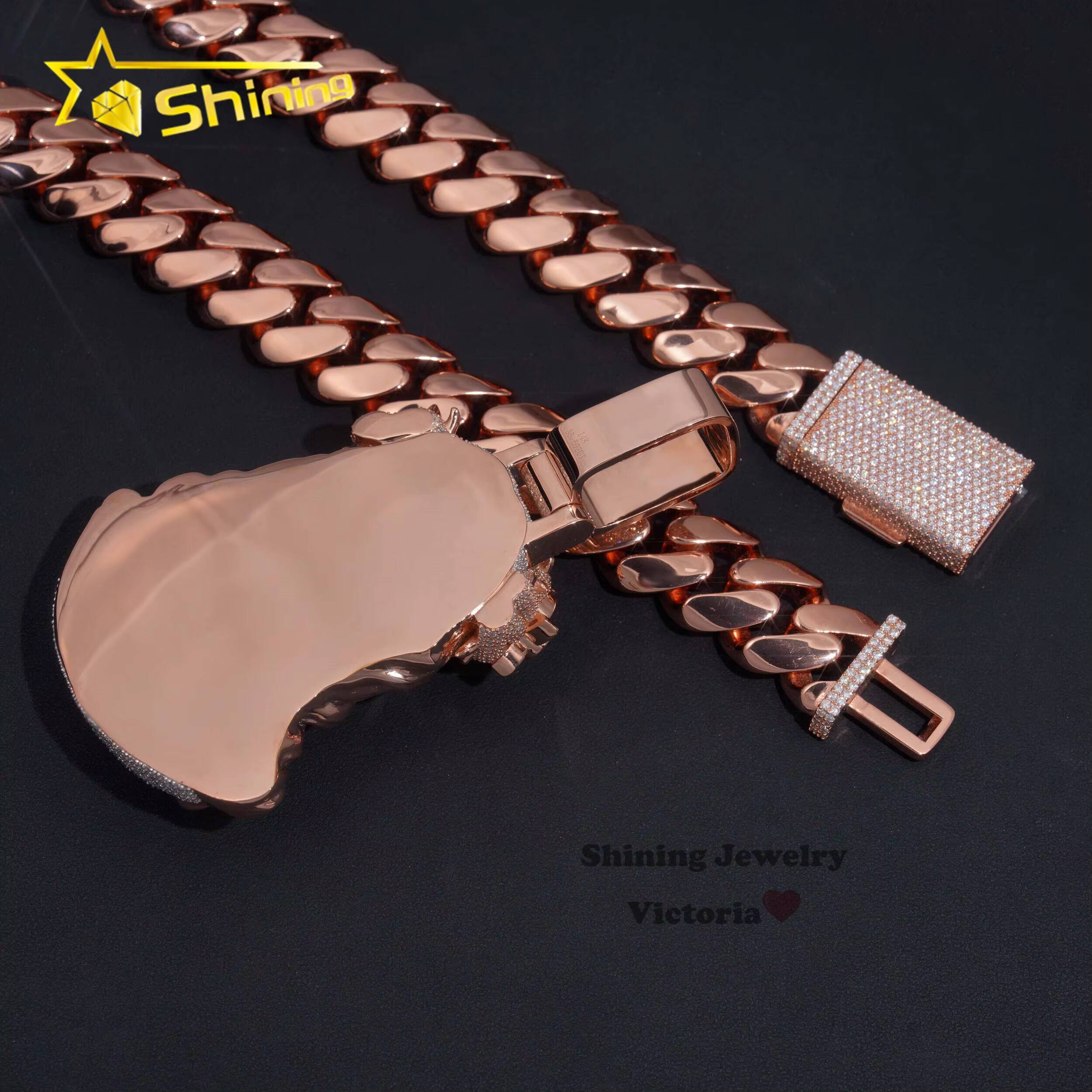 Iced Out Rapper Religious Jewelry 18K Gold Plated Big 3D Jesus Pendant 925 Silver Custom 5 VVS Moissanite Diamond Jesus Pendant