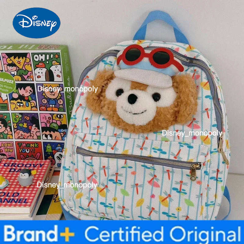 Disney Duffy Shoulder Bag Student Backpack Large Capacity Cartoon Schoolbag Book Stationery Storage Laptop Bag Sweet School Bags H251225