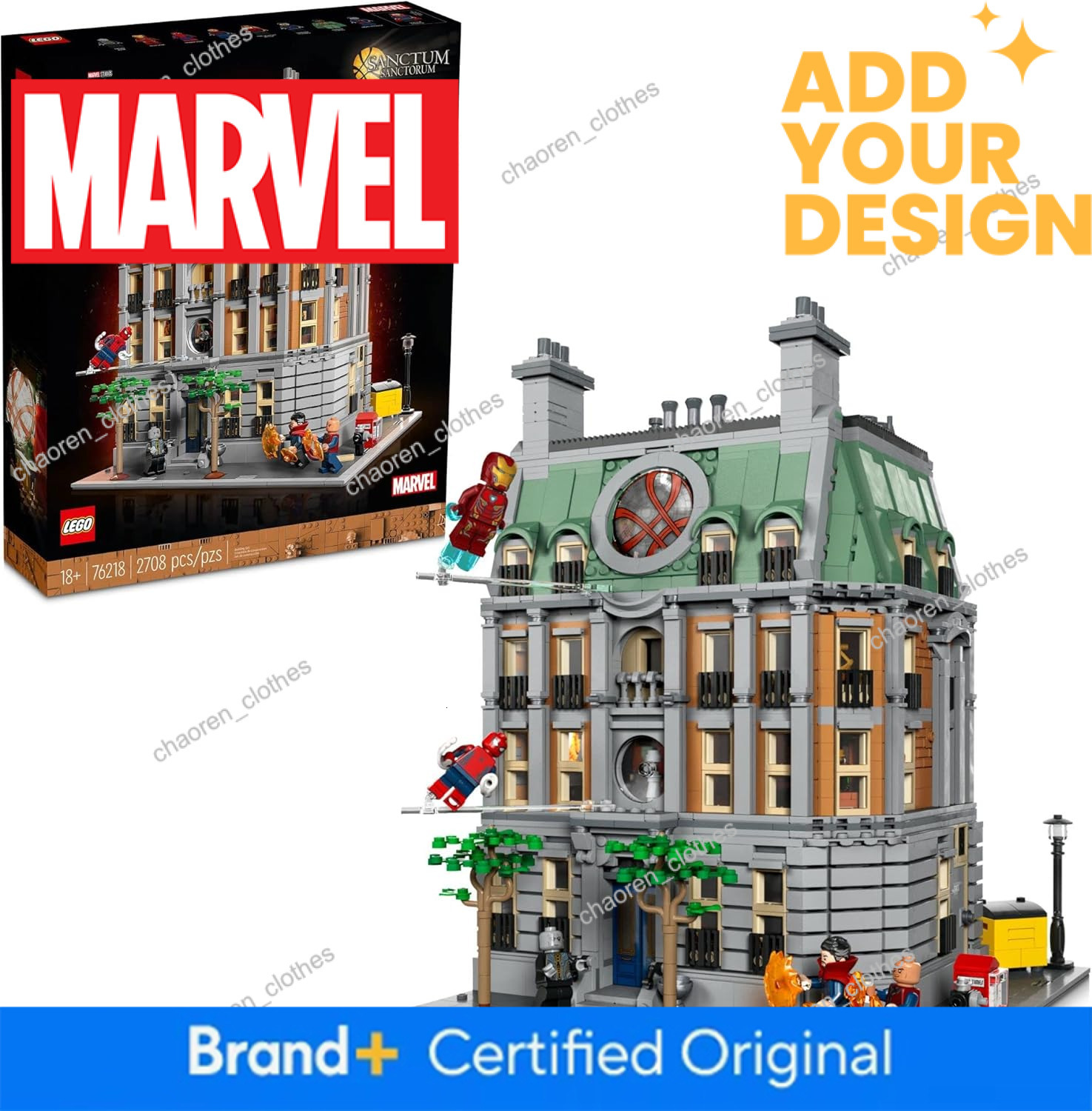 LEGO Marvel Sanctum Sanctorum 76218, 3-Story Modular Building Set, Avengers Movie Collectible, 9 Minifigures Including Doctor Strange, Wong, Spider-Ma