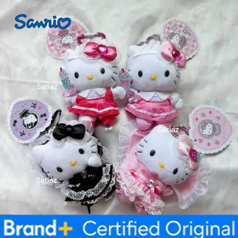 Sanrio Maid Dessert Series Hello kitty Plush Doll Toy Keychain Maid Loli Lace Black Skirt kitty cat Stuffed Plushies Bag Pendant H251225