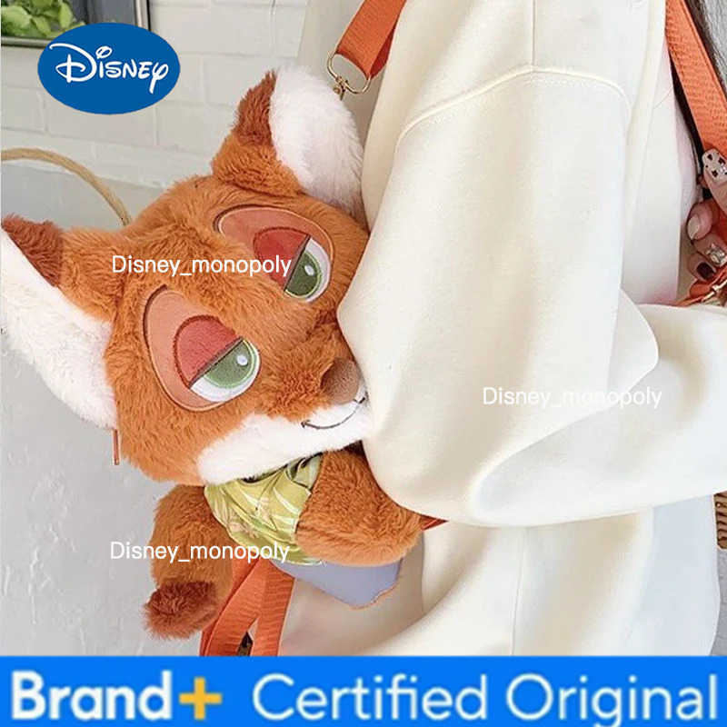 Disney Zootopia Plush Backpack Nick Wilde Judith Laverne Hopps Doll Crossbody Bag Cartoon Shoulder Bag Christmas Birthday Gift H251225