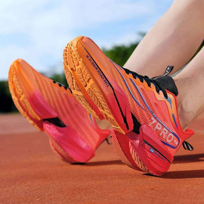 New Men's Carbon Plate Sneakers Outdoor Soft Sole Mesh Sports Running Light Anti-Slip Casual Couple Tennis Shoes X251225