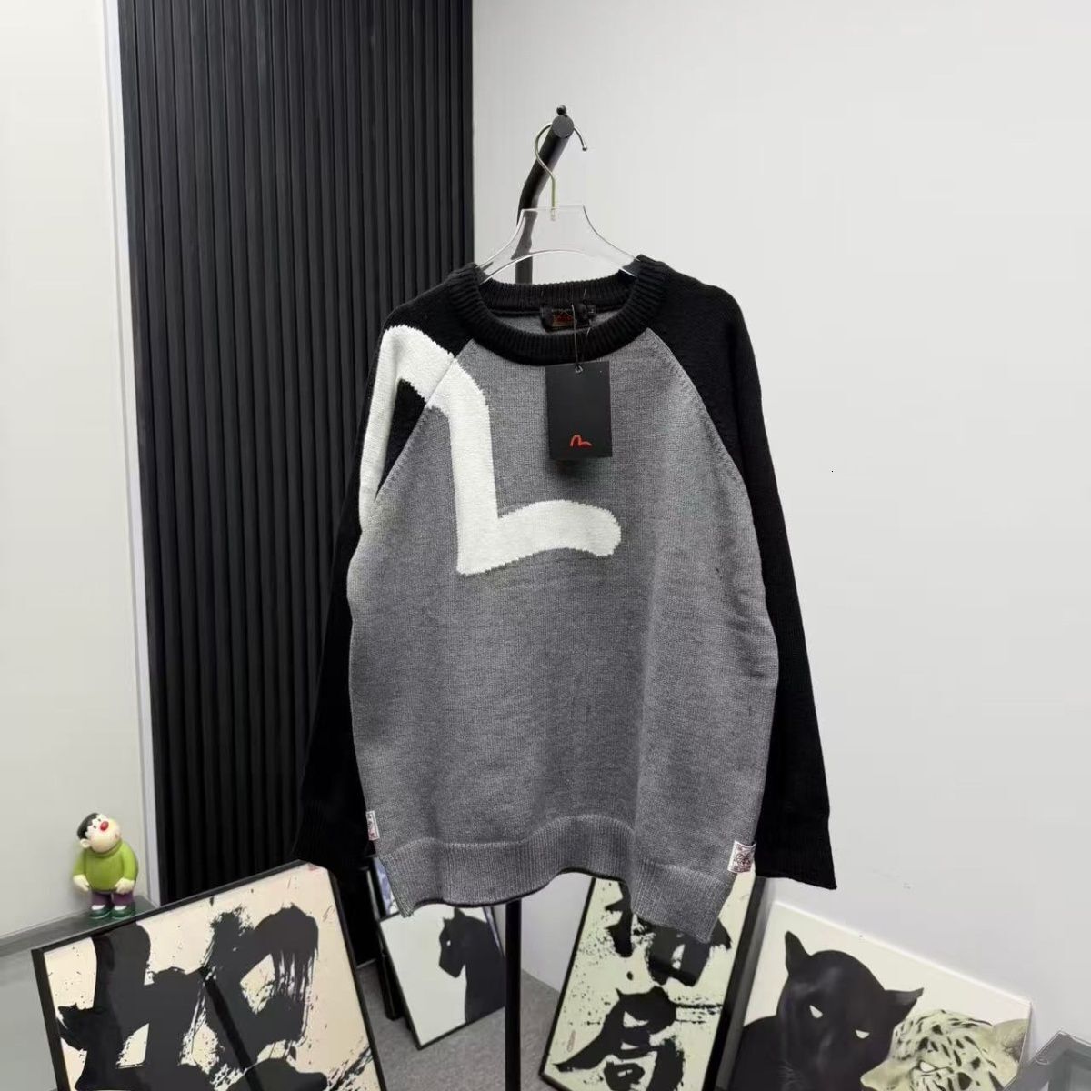 Three Labels Light Luxury Hot-Selling Autumn Winter New Loose Couple Knitted Sweater Simple Seagull Youth Trendy Style