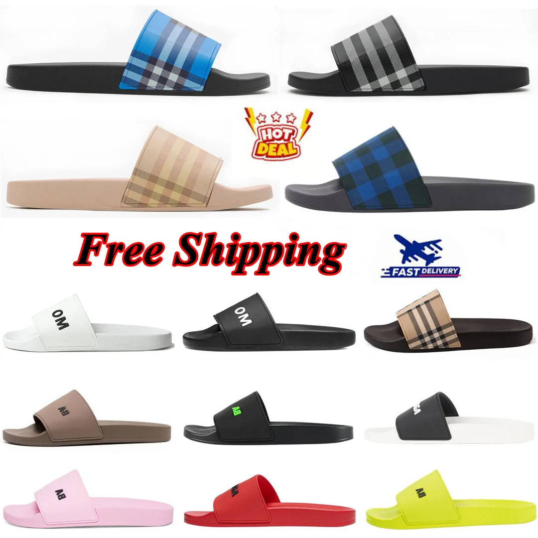 Designer Fashion Slipper Sliders Paris Slides Sandals Slippers For Men Women Hot Unisex Pool Beach Flip Flops Free Shipping Size 36-46