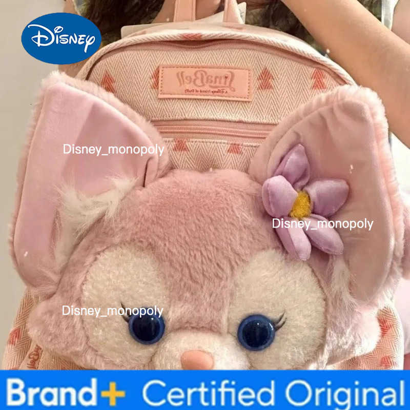 Disney Lina Belle New Style Plush Backpack Cute Furry Fox Student School Bag Cartoon Backpack Gift Good Looks Send To Girlfriend H251225