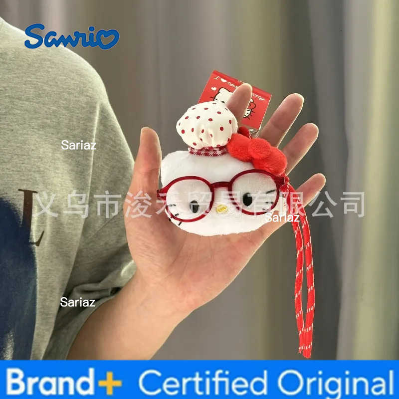 Sanrio 2025 Japanese Kawaii Hello Kitty Plush Doll Cartoon Backpack Pendant Keychain Creative Childrens Birthday Gift H251225
