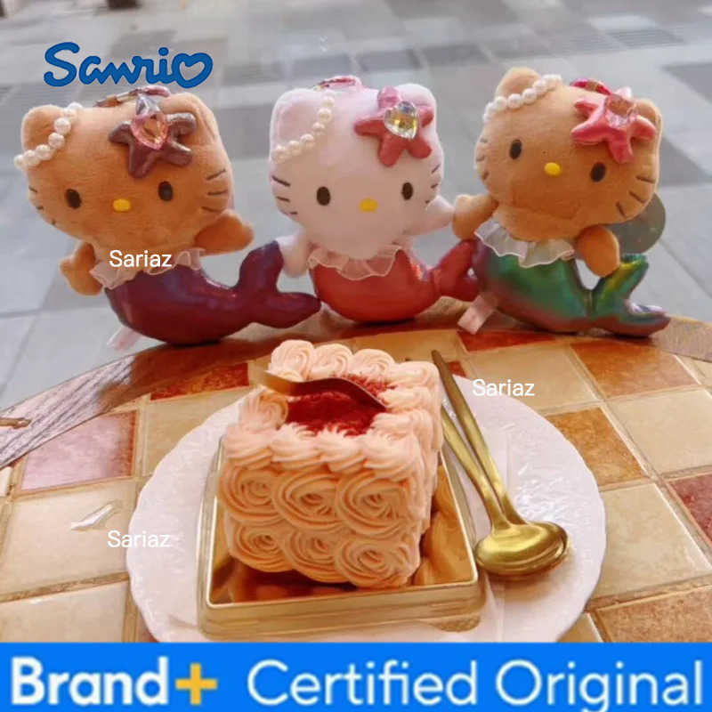 Sanrio NIC mermaid series Hello kitty Plush Doll Bag Pendant glitter darkskin Kitty Cat sparkling Mermaid Doll backpack charm H251225