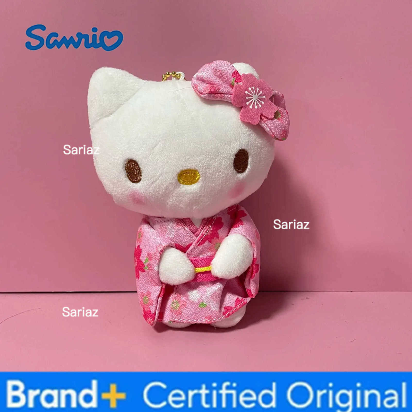 Sanrio Anime Cute Hello Kitty Melody Toys Kawaii Sakura Kimono Keychain Bag Pendant Student Friends Gift H251225