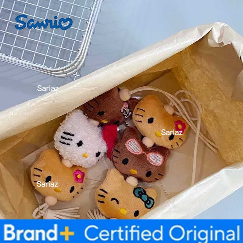Sanrio Hello Kitty Plush Keychain Kawaii Children Anime Plushie Pendant Keyring Cute Women Bag Car Keychians Girl Birthday Gifts H251225