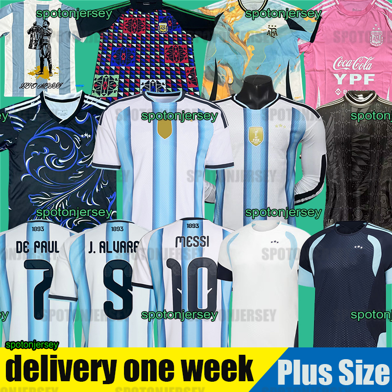 2026 World Cup Argentina messis Pink special Fans player version 3 stars soccer Jerseys copafootball shirt kit Mens Kids set 50th anniversary 2026