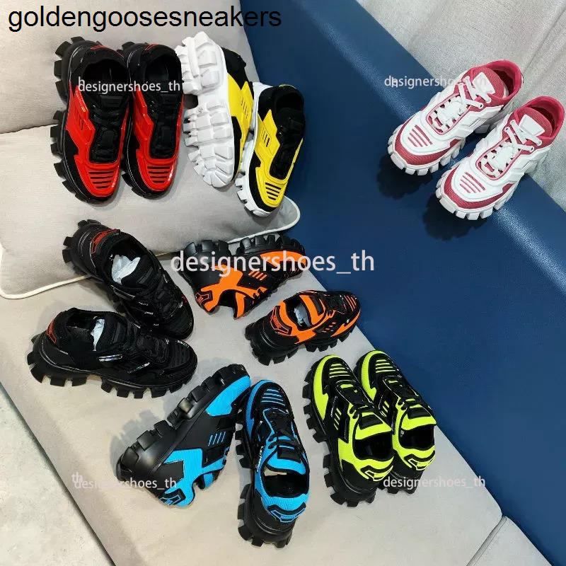 19FW Mens Shoes Cloudbust Thunder Knit Sneakers Designer Shoes Oversize Sneaker Light Rubber Sole 3D Trainers Wome pradaly pradashoe pradacups pradasneakers X81G