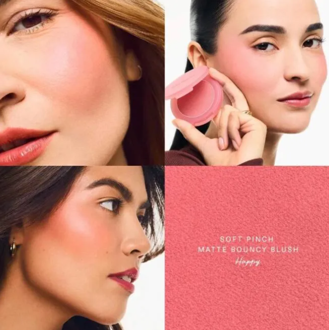 7 Colors Rare Beauty Powder Blusher New Soft Pinch Air Cushion Fluffy Matte Mashed Potato Powder Blusher Cream 6.4g