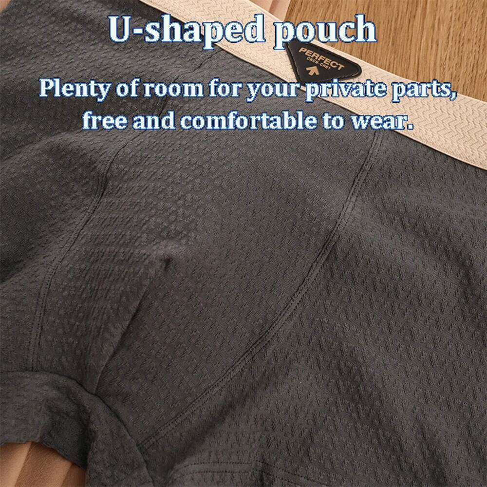 3PCS/Pack L-4XL 100% Cotton Antibacterial Boxer for Men Breathable Sweat Absorption Underpants Widen Elastic Waist Men's Panties X251225