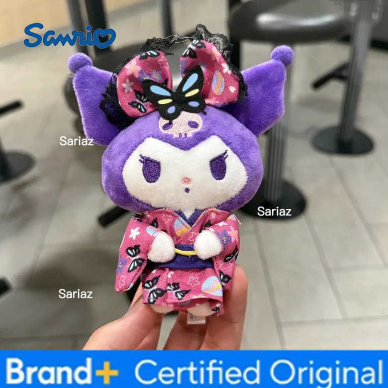 Sanrio New 12cm Japanese Cute Sakura Kimono Series Kuromi My Melody Cinnamoroll Stuffed Plush Toy Cartoon Pendant Doll For Gift H251225