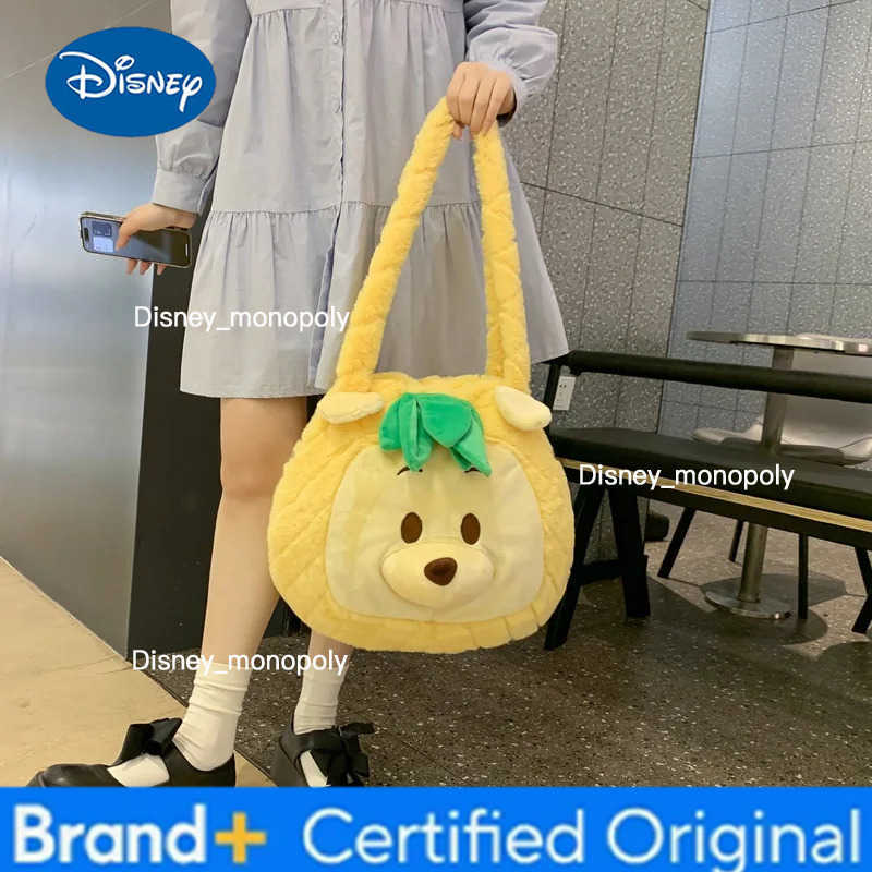 Disney Fall New Fashion Plush Cartoon Winnie The Pooh Shoulder Bag Womens Casual Cute Tote Bag H251225