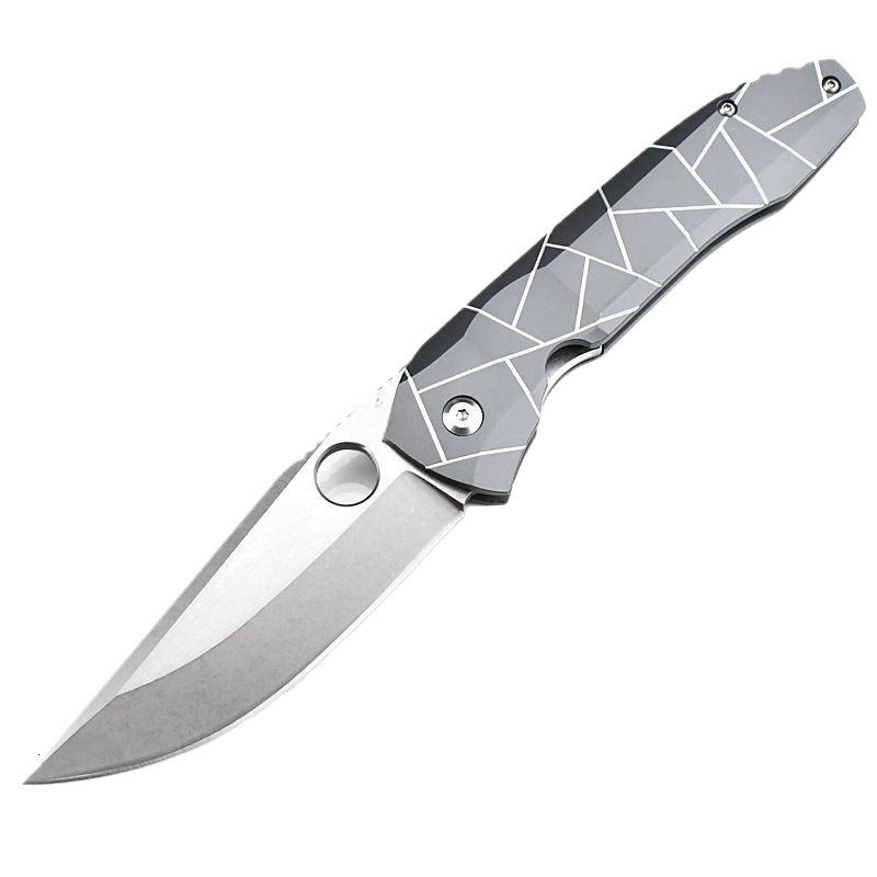 SPYD-C199 Pocket Folding Knife S90V Blade titanium alloy Handle Camping Outdoor Survival Fishing Hunting Knife Hiking EDC Tool