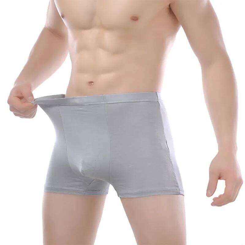 5PCS/lot Top Quality Boxers Bamboo Male Underwear Box Plus Big Size XL-- 6XL Free Shipping X251225