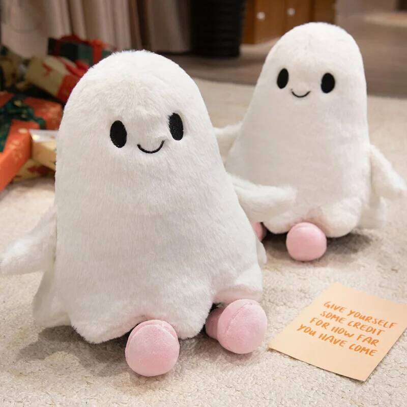 Cute White Little Plush Toy Soft Ghost Halloween Party Supplies Decorations Collection Festival Gifts For Friends X251225