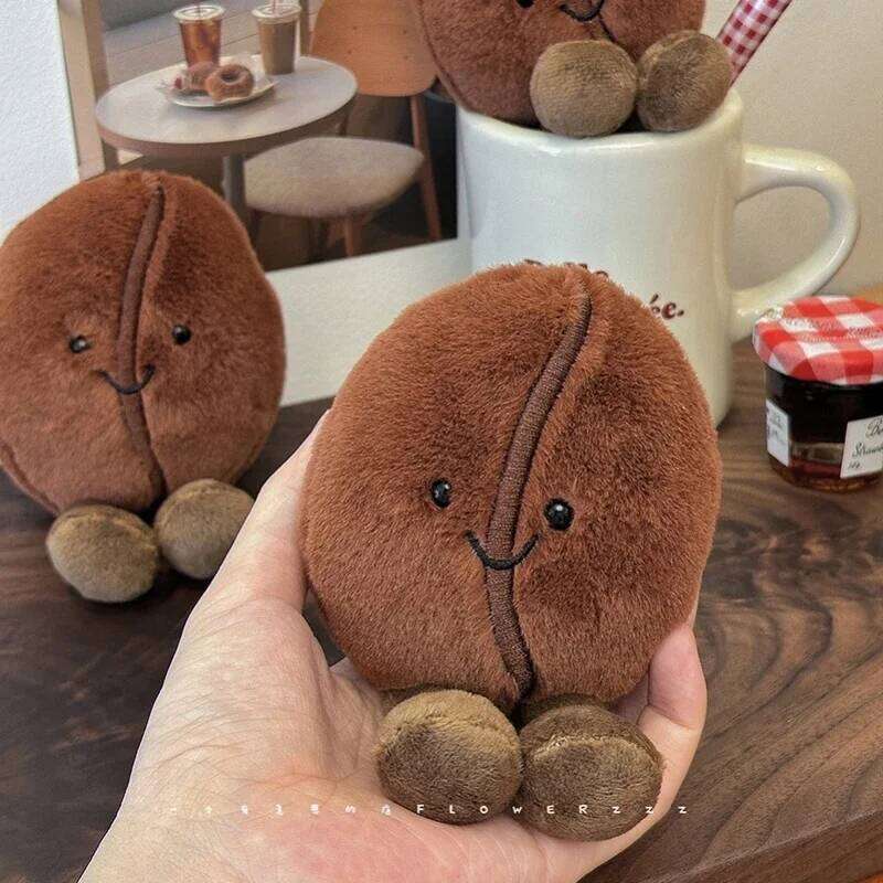 Adorably Bean Plushies Soft Doll Brown Coffee Food With Foot Plush Toy Funny Home Decor Xmas Gifts Girl X251225