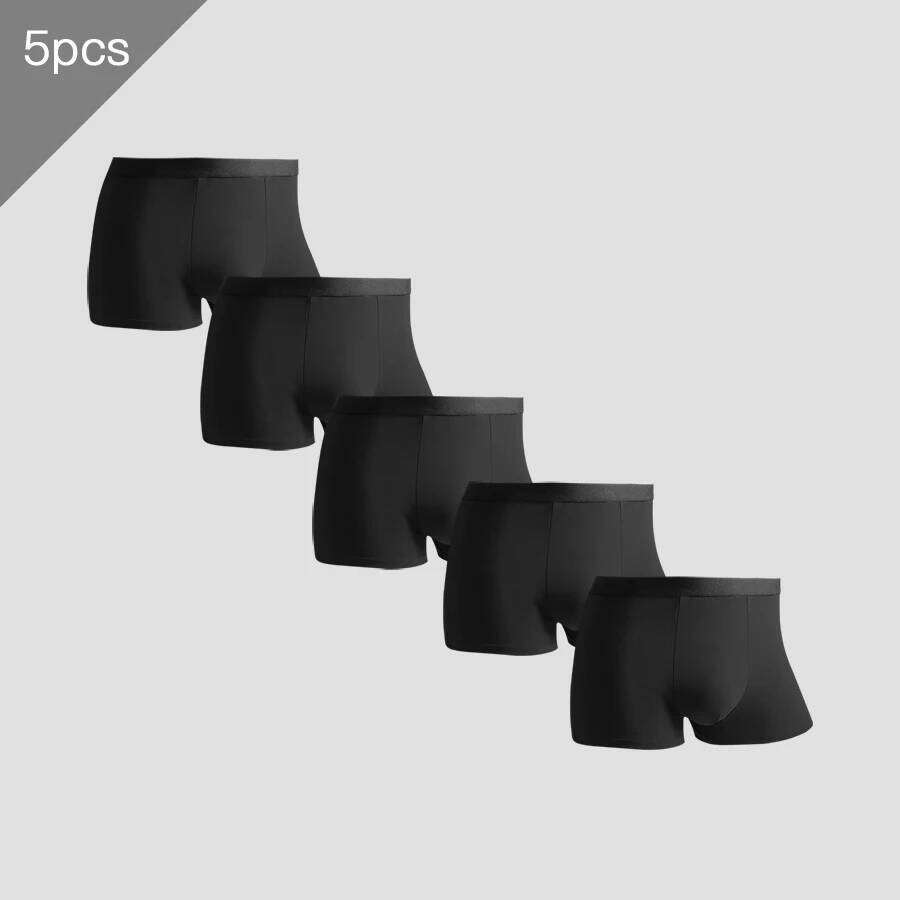 5Pcs Men's Pure Cotton Underwear Sports Boxer Shorts Large Size Comfortable Breathable Underpants Trendy X251225