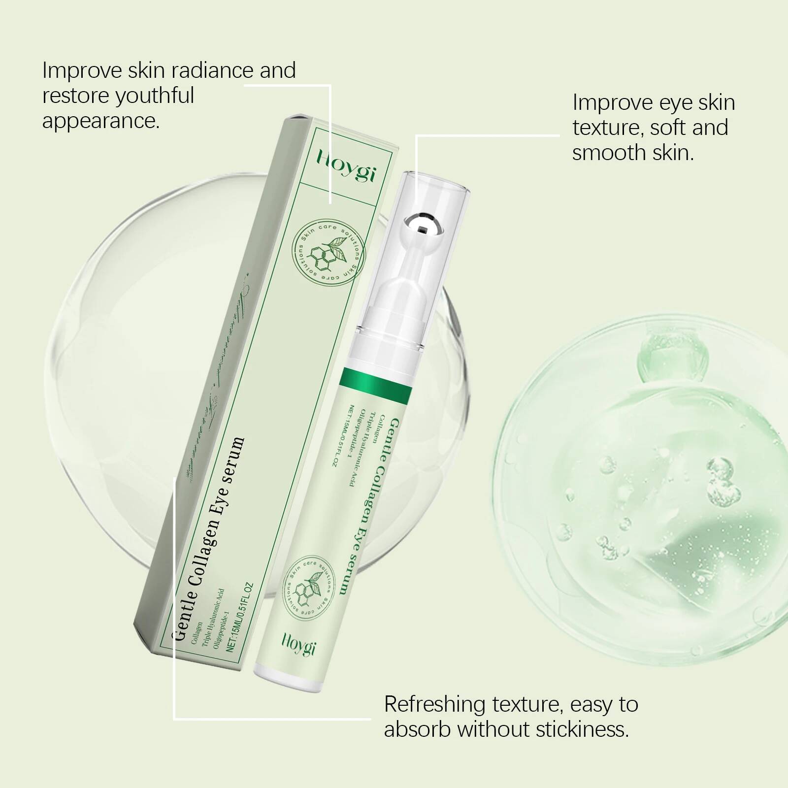 Bestseller Collagen Serum Cream Anti Dark Circles Bags Eyes Puffy Repair Brightening Tighten Lifting Moisturizing Under Eye Roller ddmySat